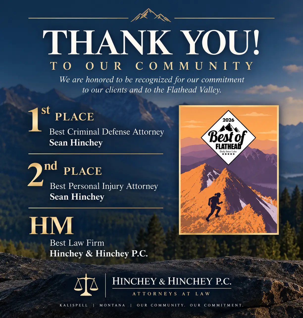 Best of the Flathead Valley - Best Criminal Defense Personal Injury Lawyer Kalispell MT
